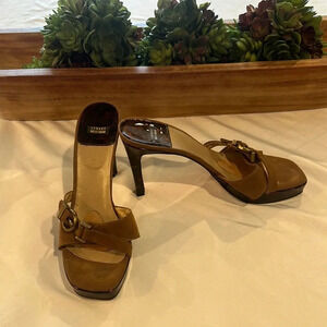 Stuart Weitzman women’s heels heeled sandals tortoise shell heel size 9.5